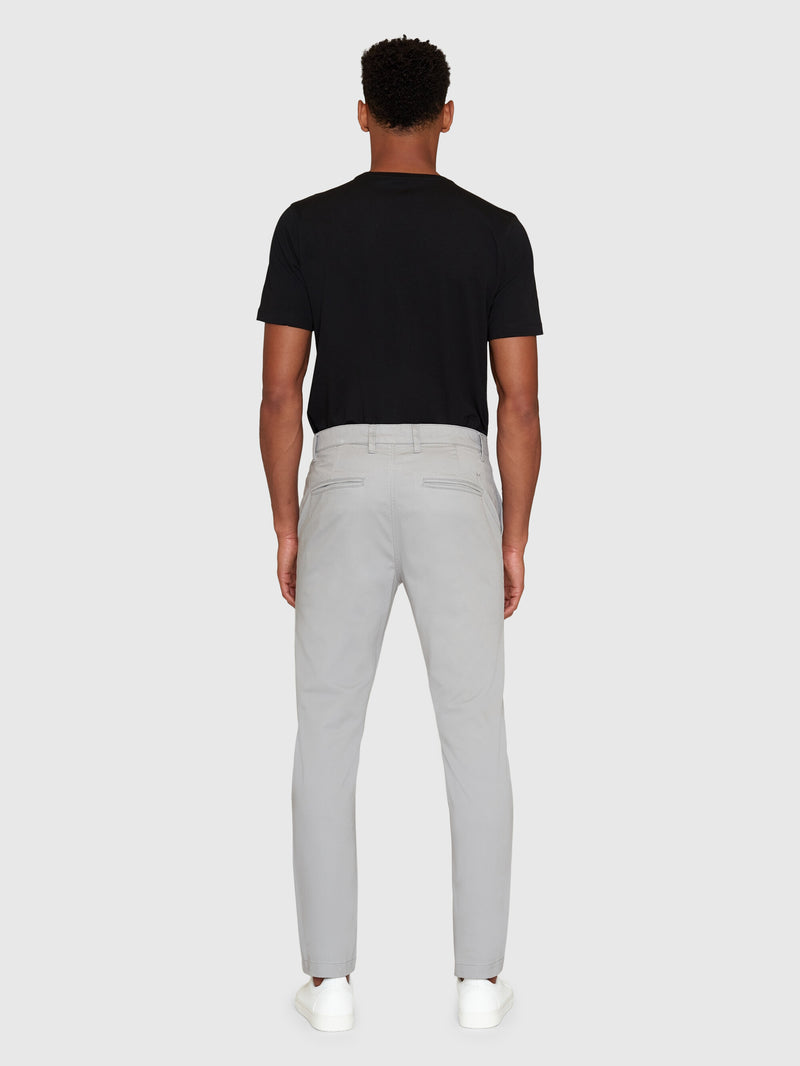 KnowledgeCotton Apparel - MEN LUCA slim twill chino pants Pants 1227 Alloy